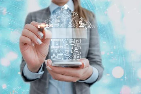 Information Computerization With Infographic Elements And Flat Icons. Latest 库存照片