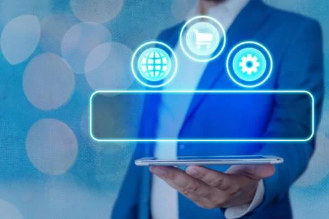 Information Computerization With Infographic Elements And Flat Icons. Latest 库存照片