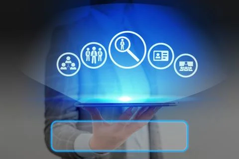 Information Computerization With Infographic Elements And Flat Icons. Latest 库存照片