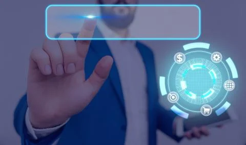 Information Computerization With Infographic Elements And Flat Icons. Latest Stock Photos