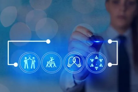 Information Computerization With Infographic Elements And Flat Icons. Latest 库存照片