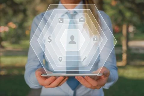 Information Computerization With Infographic Elements And Flat Icons. Latest 스톡 사진