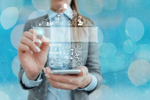 Information Computerization With Infographic Elements And Flat Icons. Latest 库存照片