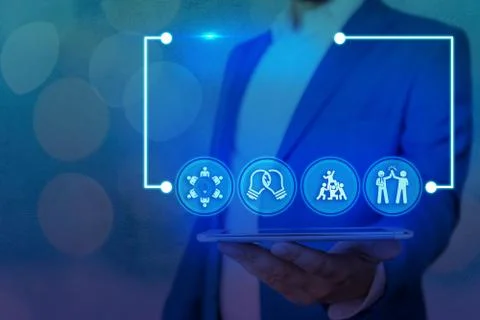 Information Computerization With Infographic Elements And Flat Icons. Latest 库存照片