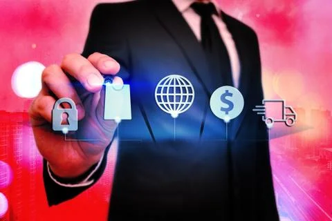 Information Computerization With Infographic Elements And Flat Icons. Latest 库存照片