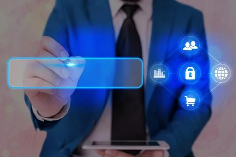 Information Computerization With Infographic Elements And Flat Icons. Latest 스톡 사진