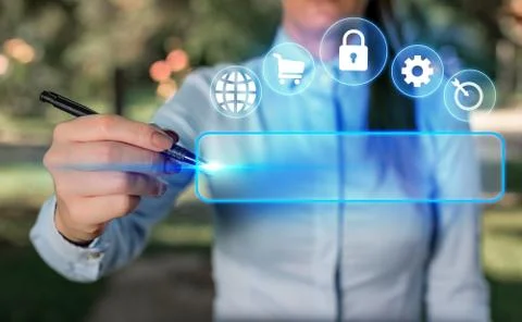 Information Computerization With Infographic Elements And Flat Icons. Latest 库存照片