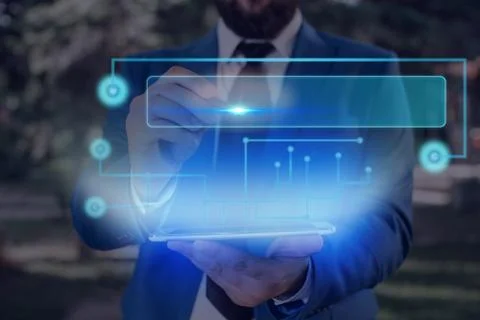 Information Computerization With Infographic Elements And Flat Icons. Latest 库存照片