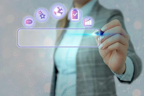 Information Computerization With Infographic Elements And Flat Icons. Latest Foto stock