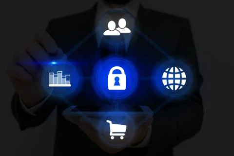 Information Computerization With Infographic Elements And Flat Icons. Latest 库存照片