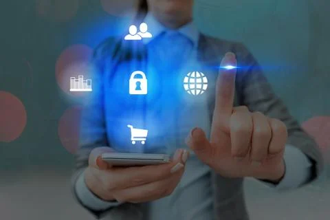 Information Computerization With Infographic Elements And Flat Icons. Latest 写真素材