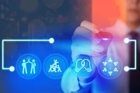 Information Computerization With Infographic Elements And Flat Icons. Latest 스톡 사진