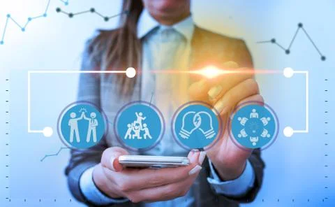 Information Computerization With Infographic Elements And Flat Icons. Latest 库存照片