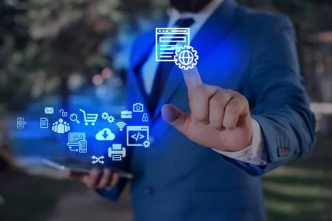 Information Computerization With Infographic Elements And Flat Icons. Latest 库存照片