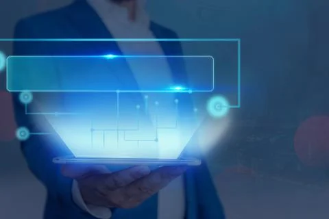 Information Computerization With Infographic Elements And Flat Icons. Latest 库存照片