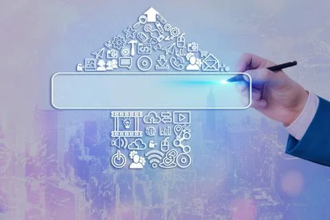 Information Computerization With Infographic Elements And Flat Icons. Latest 库存照片