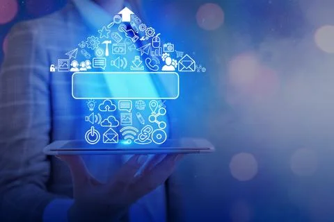 Information Computerization With Infographic Elements And Flat Icons. Latest 库存照片