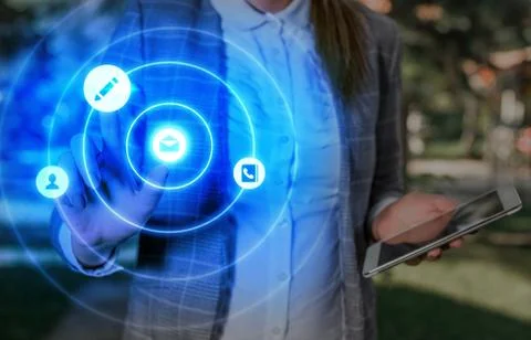 Information Computerization With Infographic Elements And Flat Icons. Latest 库存照片