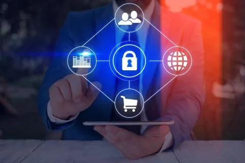 Information Computerization With Infographic Elements And Flat Icons. Latest Foto stock