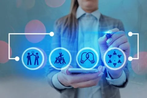 Information Computerization With Infographic Elements And Flat Icons. Latest 스톡 사진