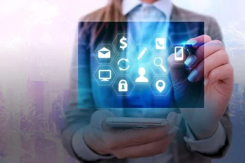 Information Computerization With Infographic Elements And Flat Icons. Latest 库存照片