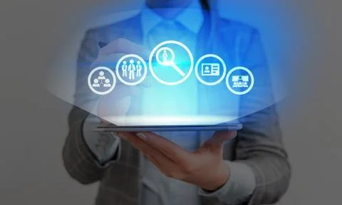 Information Computerization With Infographic Elements And Flat Icons. Latest 库存照片