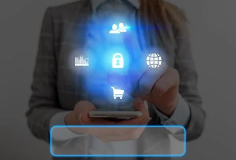 Information Computerization With Infographic Elements And Flat Icons. Latest 库存照片