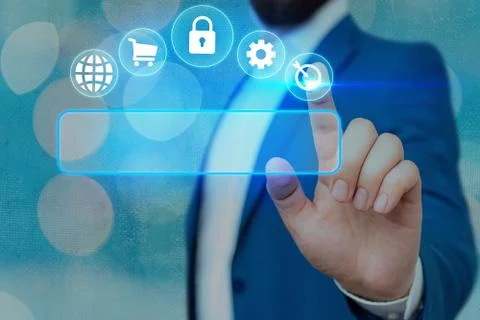 Information Computerization With Infographic Elements And Flat Icons. Latest 写真素材