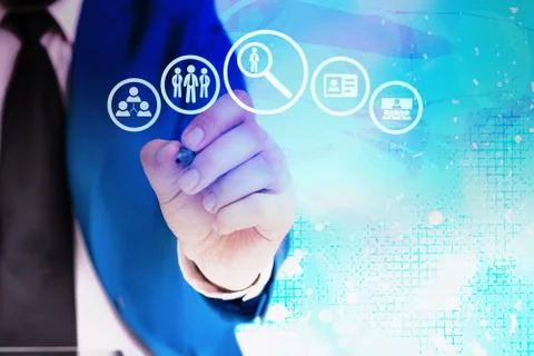 Information Computerization With Infographic Elements And Flat Icons. Latest 库存照片