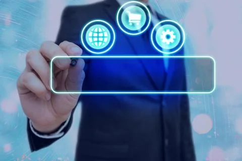 Information Computerization With Infographic Elements And Flat Icons. Latest 스톡 사진