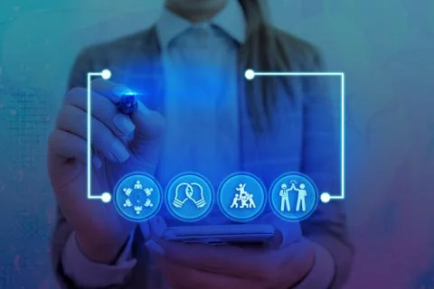 Information Computerization With Infographic Elements And Flat Icons. Latest Foto stock