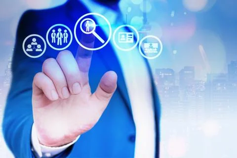 Information Computerization With Infographic Elements And Flat Icons. Latest 스톡 사진