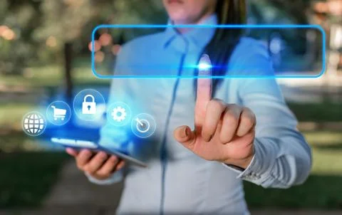 Information Computerization With Infographic Elements And Flat Icons. Latest 库存照片