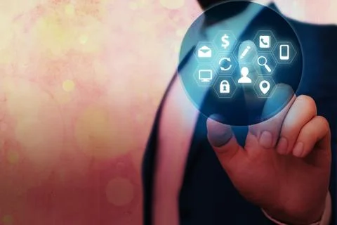 Information Computerization With Infographic Elements And Flat Icons. Latest 库存照片