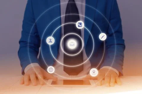 Information Computerization With Infographic Elements And Flat Icons. Latest 库存照片