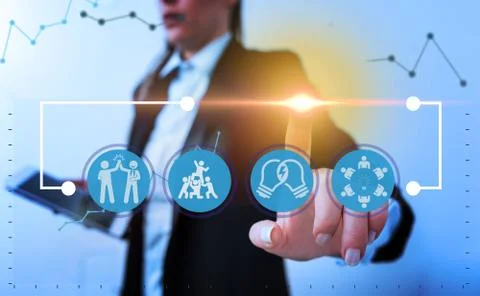 Information Computerization With Infographic Elements And Flat Icons. Latest 库存照片