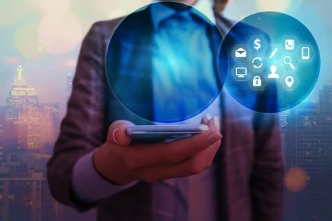 Information Computerization With Infographic Elements And Flat Icons. Latest 库存照片