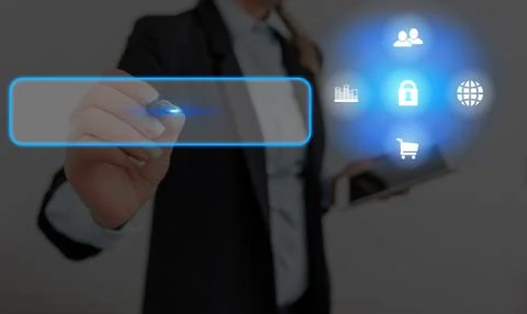 Information Computerization With Infographic Elements And Flat Icons. Latest 库存照片