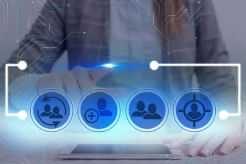 Information Computerization With Infographic Elements And Flat Icons. Latest 스톡 사진