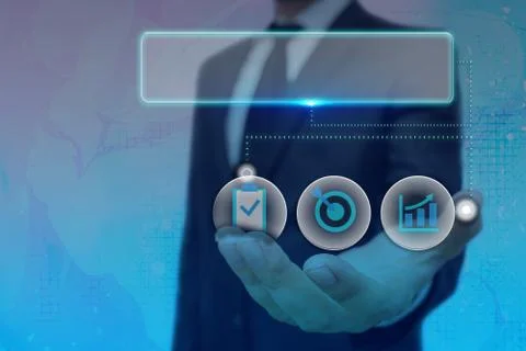 Information Computerization With Infographic Elements And Flat Icons. Latest 스톡 사진