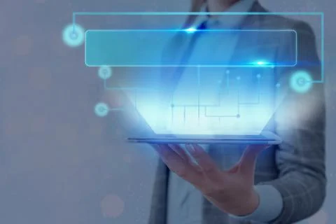 Information Computerization With Infographic Elements And Flat Icons. Latest 库存照片