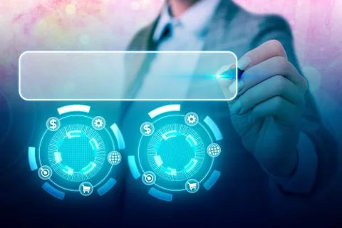 Information Computerization With Infographic Elements And Flat Icons. Latest 写真素材