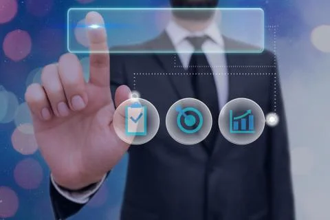 Information Computerization With Infographic Elements And Flat Icons. Latest Stock Photos