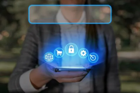 Information Computerization With Infographic Elements And Flat Icons. Latest 库存照片