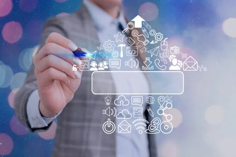 Information Computerization With Infographic Elements And Flat Icons. Latest 스톡 사진