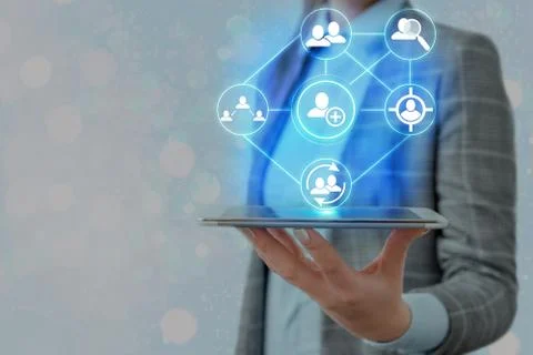 Information Computerization With Infographic Elements And Flat Icons. Latest 写真素材