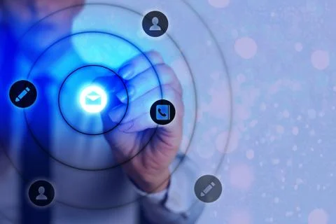 Information Computerization With Infographic Elements And Flat Icons. Latest 写真素材