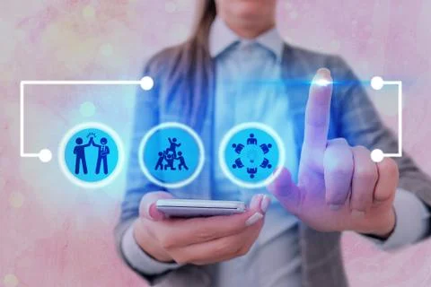 Information Computerization With Infographic Elements And Flat Icons. Latest Foto stock