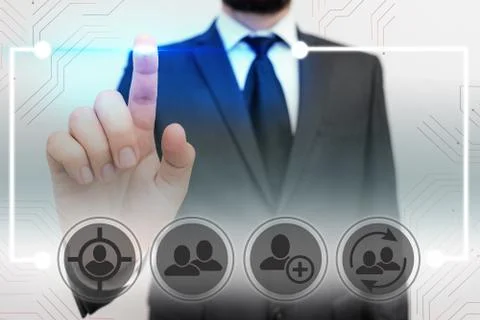 Information Computerization With Infographic Elements And Flat Icons. Latest 写真素材