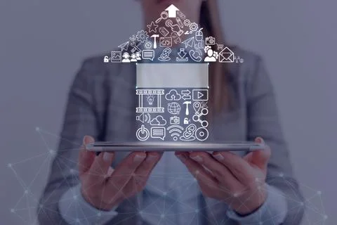 Information Computerization With Infographic Elements And Flat Icons. Latest 库存照片